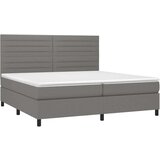  Krevet s oprugama i madracem tamnosivi 200 x 200 cm od tkanine | shoptok.hr
