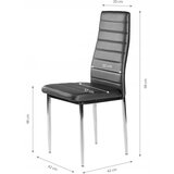  Set garniture od 4 stolice - siva | shoptok.hr