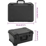  Prijenosni kovčeg crni 54 x 41,5 x 29 cm PP | shoptok.hr