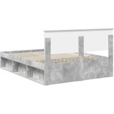  Konstrukcija postelje z vzglavjem Betonsko siva 150 x 200 cm, (5000103716) | Shoptok.si
