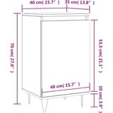 vidaXL Komoda siva sonoma 40x35x70 cm inženirski les | Shoptok.si