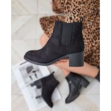Resti Black eco-suede women's boots on a post Nanhelyna | ePonuda.com