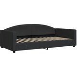  Dnevni krevet na razvlačenje s ladicama crni 100x200 cm tkanina | shoptok.hr