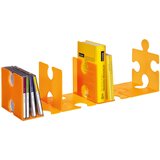Han držalo za knjige/cd-je puzzle, prosojno oranžna, 2 kosa | Shoptok.si
