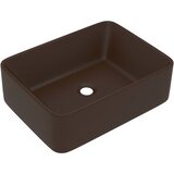  Luksuzni umivaonik mat tamnosmeđi 41 x 30 x 12 cm keramički | shoptok.hr
