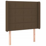  LED uzglavlje tamnosmeđe 103 x 16 x 118/128 cm od tkanine | shoptok.hr