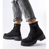 Gemre Black insulated suede ankle boots Inge | Shoptok.si