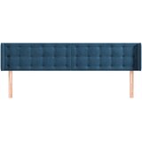  Vzglavje z ušesi temno modro 163x16x78/88 cm žamet, (20933376) | Shoptok.si
