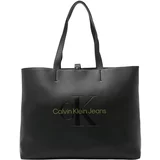Calvin Klein Jeans Shopper torba kivi zelena / crna