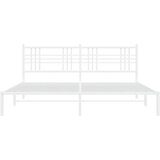  Metalni okvir za krevet s uzglavljem bijeli 183x213 cm | shoptok.hr