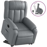  Naslonjač na podizanje od umjetne kože siva | Eponuda.com