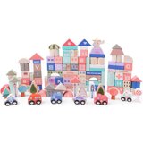 ECO TOYS DRVENE EDUKATIVNE KOCKE CITY SA PODLOGOM 115 KOMADA | ePonuda.com