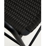 Kave Home Crna barska stolica s naslonima za ruke od punog hrasta (visine sjedala 65 cm) Derile – | shoptok.hr