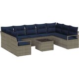  Vrtna sedežna garnitura 10 pcs Siva Poly ratan, (5000063157) | Shoptok.si