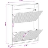  Ormar za cipele na zidu ARNHEM 71 x 17 x 86 cm Staro drvo | shoptok.hr