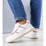 Gemre White sneakers with red inserts Nettie | Shoptok.si