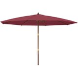  Vrtni suncobran s drvenim stupom bordo 400 x 273 cm | Eponuda.ba
