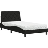  Krevet s madracem crni 100 x 200 cm od tkanine | shoptok.hr