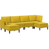  Komplet pohištva za dnevno sobo z blazino 6 pcs Rumena Žamet, (5000272729) | Shoptok.si