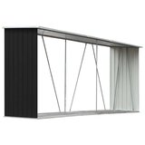  Ostava za drva pocinčani čelik 330 x 84 x 152 cm antracit | shoptok.hr