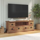 TV stojalo s predalom Naravna 110 x 30 x 40 cm Trden tikov les, (5000112970) | Shoptok.si