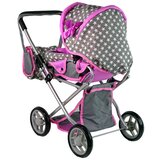  2-u-1 kolica s torbom za lutke sivo ružičasta | shoptok.hr