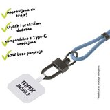 Max Mobile DATA KABEL TYPE C-TYPE C,Fashion 6mm vezica 2u1,1.5m, Blue | shoptok.hr
