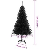  Umjetno božićno drvce sa stalkom crno 150 cm PVC | shoptok.hr