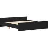  Okvir kreveta s uzglavljem i podnožjem crni 200 x 200 cm | shoptok.hr