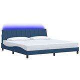  Posteljni okvir brez vzmetnice Hanko moder 200x200 cm blago, (5000141768) | Shoptok.si