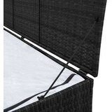 Poli Vrtna škatla za shranjevanje črna 150x50x60 cm poli ratan | Shoptok.si