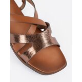 Sergio Leone Flat Brown Sandals | Shoptok.si