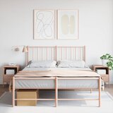 Furnova Nočna omarica 2 kosa roza 36x39x50,5 cm jeklo, (21927698) | Shoptok.si