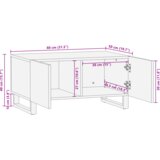 vidaXL kavna miza 80x50x40 cm iz trdnega lesa in vezane plošče | Shoptok.si