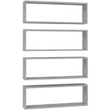 vidaXL Stenske police kockaste 4 kosi betonsko sive 80x15x26,5 cm, (20620400) | Shoptok.si