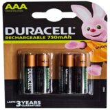 Duracell 750mAh aaa R3 MN2400, PAK4 ck,punjive nimh baterije rechargeable duralock staycharged 3g Cene