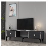 Hanah home TV komoda Doruk, 150x44,6x29,6 cm, Antracit-Srebrne boje | Eponuda.ba