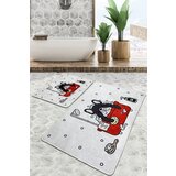  dogs shower djt multicolor bathmat set (2 pieces) Cene