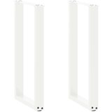  Noge za konzolno mizico v obliki črke U, 2 kosa, bele barve, 38 x (72-73) cm, jeklo | Shoptok.si