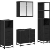 vidaXL set namještaja za kupaonicu 4 pcs crni hrast 65 x 33 x 60 cm | shoptok.hr