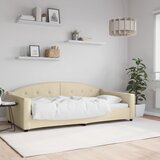  Dnevni krevet krem 100 x 200 cm od tkanine | shoptok.hr