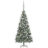 vidaXL umjetno božićno drvce LED s kuglicama i šiškama 210 cm | shoptok.hr