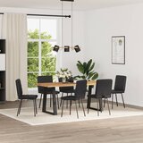 Maison Chic Jedilni stoli - Vzorci stoli 6 kosov črno umetno usnje A1139, (22032251) Cene