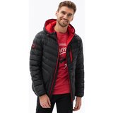 Ombre parke moška izolirana bunda (C356BLACK) pisana | Shoptok.si