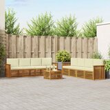  Set vanjskih sofa 9 kom. Prirodna i krem | shoptok.hr