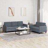  2-dijelni set sofa tamnosivi baršunasti Siva | Shoptok.si