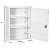  Ormarić za lijekove 3 pretinca zaključava se s pretincem za lijekove čvrsto čelično kućište bijela 40 x 15 x 53 5 cm | shoptok.hr