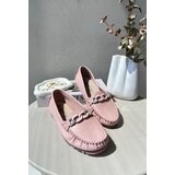 S. BARSKI Women's Leather Moccasins with Pink Ornament S.Barski LR339 | Shoptok.si