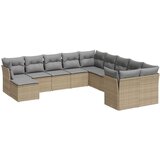  11-dijelni set vrtnih sofa od poliratana s jastucima bež | shoptok.hr