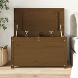 vidaXL Škatla za shranjevanje rjava 80x40x45,5 cm trdna borovina Cene